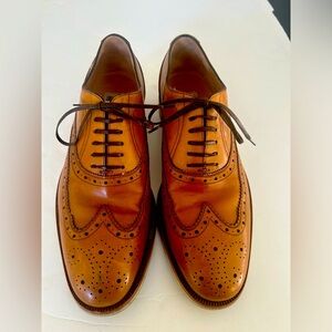 Ferragamo Men’s Brown Oxford Brogue - Size 8
